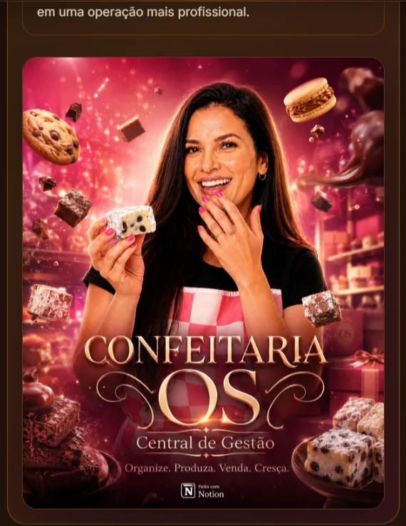 Confeitaria OS, central de gestão de vendas no Notion